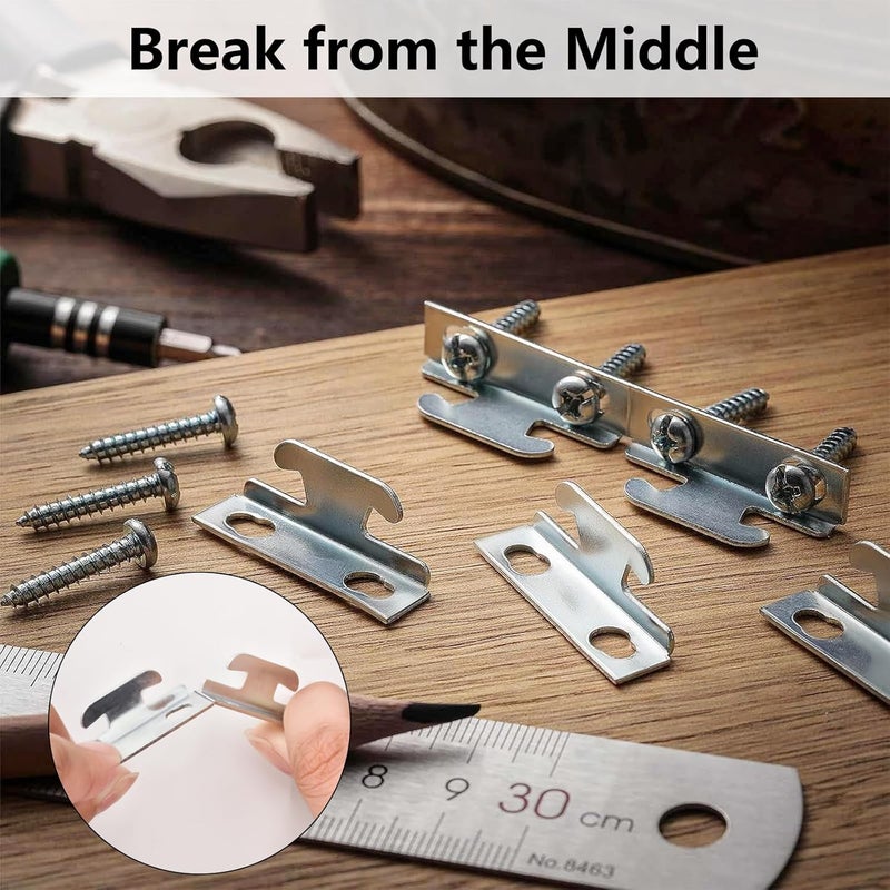 AccEncyc Curtain Rod Bracket Hardware Brackets Curtain Rod Single Spreader Wall Hooks for Wall(24 Sets) - Image 2
